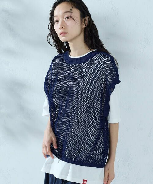 COMME CA ISM / コムサイズム ベスト | 【セットアイテム】メッシュニットベスト＋Tシャツ | 詳細9