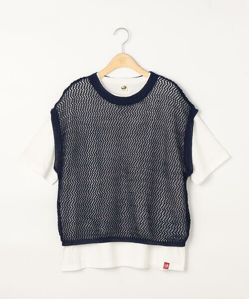 COMME CA ISM / コムサイズム ベスト | 【セットアイテム】メッシュニットベスト＋Tシャツ | 詳細10