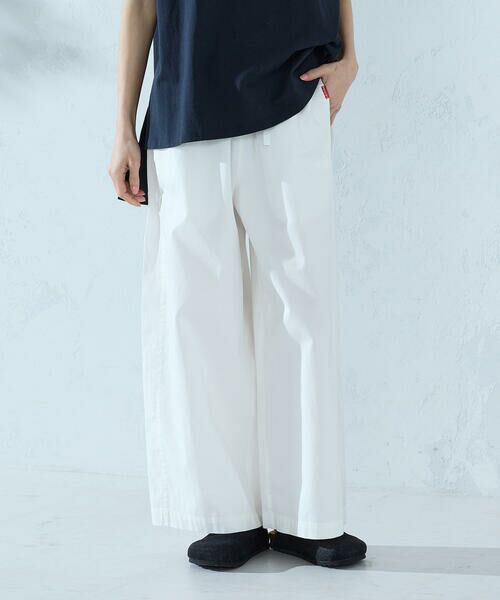 COMME CA ISM / コムサイズム その他パンツ | ツイル・デニム イージーパンツ/セットアップ対応（ホワイト）