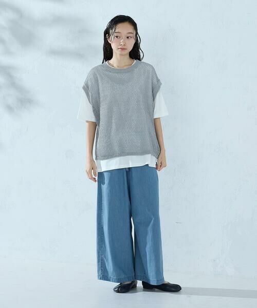 COMME CA ISM / コムサイズム その他パンツ | ツイル・デニム イージーパンツ/セットアップ対応 | 詳細7