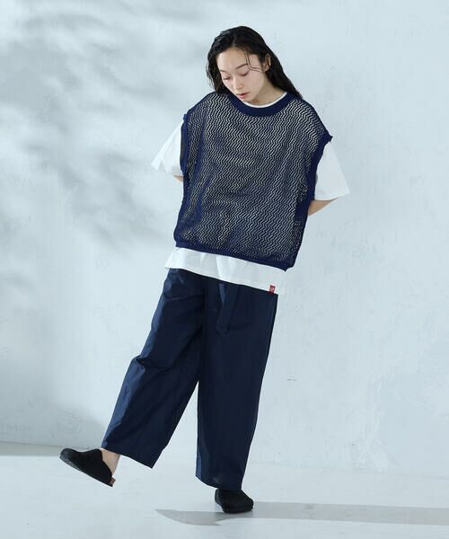 COMME CA ISM / コムサイズム その他パンツ | コットンリネンベルト付きパンツ/セットアップ対応 | 詳細1