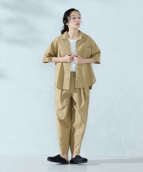 COMME CA ISM / コムサイズム その他パンツ | コットンリネンベルト付きパンツ/セットアップ対応 | 詳細15