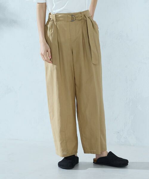 COMME CA ISM / コムサイズム その他パンツ | コットンリネンベルト付きパンツ/セットアップ対応 | 詳細16