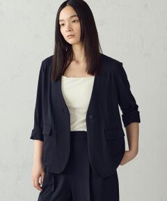 COMME CA ISM / コムサイズム ノーカラージャケット | 【UVカット・吸水速乾・接触冷感】kireri ドライヴィンテージ ノーカラージャケット/セットアップ対応