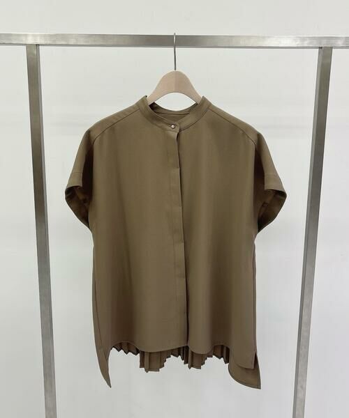 COMME CA ISM / コムサイズム シャツ・ブラウス | 【セットアップ対応】シフォンジョーゼット バックプリーツブラウス（キャメル）
