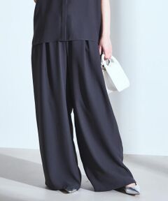 COMME CA ISM / コムサイズム その他パンツ | 【セットアップ対応】シフォンジョーゼット ボックスタックイージーワイドパンツ