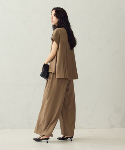 COMME CA ISM / コムサイズム その他パンツ | 【セットアップ対応】シフォンジョーゼット ボックスタックイージーワイドパンツ | 詳細7