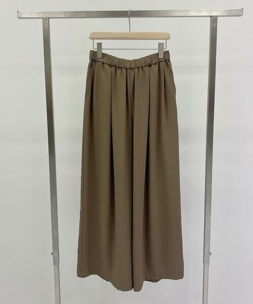 COMME CA ISM / コムサイズム その他パンツ | 【セットアップ対応】シフォンジョーゼット ボックスタックイージーワイドパンツ（キャメル）