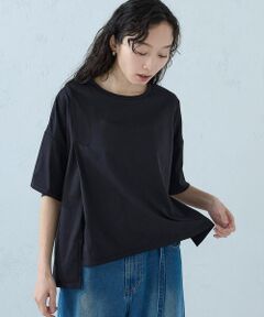 COMME CA ISM / コムサイズム カットソー | 【抗菌防臭・接触冷感】アシンメトリーTシャツ