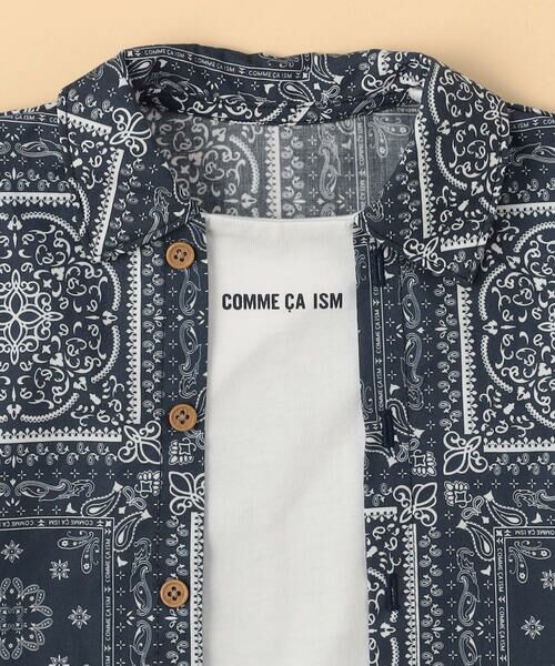 COMME CA ISM / コムサイズム ロンパース | バンダナ柄プリント フェイクレイヤード カバーオール | 詳細3