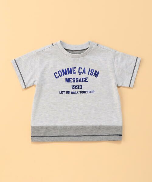 COMME CA ISM / コムサイズム ベビー・キッズグッズ | 箔プリント 半袖Tシャツ(ベビーサイズ)（オートミール）