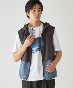COMME CA ISM / コムサイズム ベスト | リップストップ ナイロンストレッチ ブロッキングベスト / セットアップ対応
