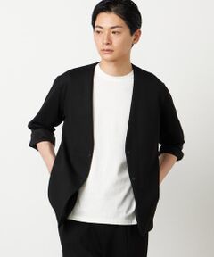 COMME CA ISM / コムサイズム ノーカラージャケット | 【セットアップ対応】ダンボールニット ノーカラージャケット