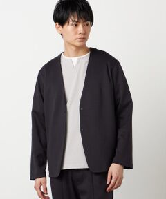 COMME CA ISM / コムサイズム ノーカラージャケット | 【セットアップ対応】ダンボールニット ノーカラージャケット