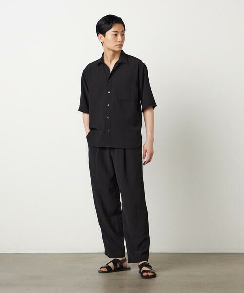 COMME CA ISM / コムサイズム シャツ・ブラウス | 楊柳ポリエステル ショートポイントカラー リラックス半袖シャツ | 詳細2