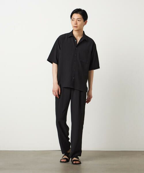COMME CA ISM / コムサイズム シャツ・ブラウス | 楊柳ポリエステル ショートポイントカラー リラックス半袖シャツ | 詳細3