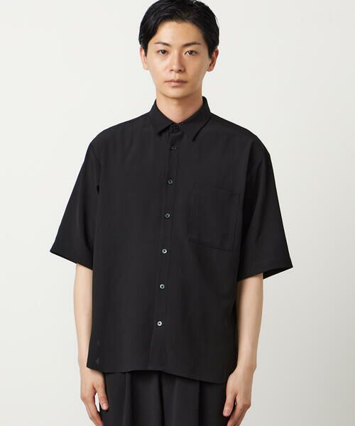 COMME CA ISM / コムサイズム シャツ・ブラウス | 楊柳ポリエステル ショートポイントカラー リラックス半袖シャツ | 詳細6