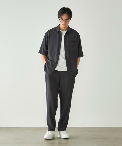 COMME CA ISM / コムサイズム シャツ・ブラウス | 楊柳ポリエステル ショートポイントカラー リラックス半袖シャツ | 詳細14