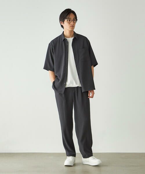 COMME CA ISM / コムサイズム シャツ・ブラウス | 楊柳ポリエステル ショートポイントカラー リラックス半袖シャツ | 詳細16