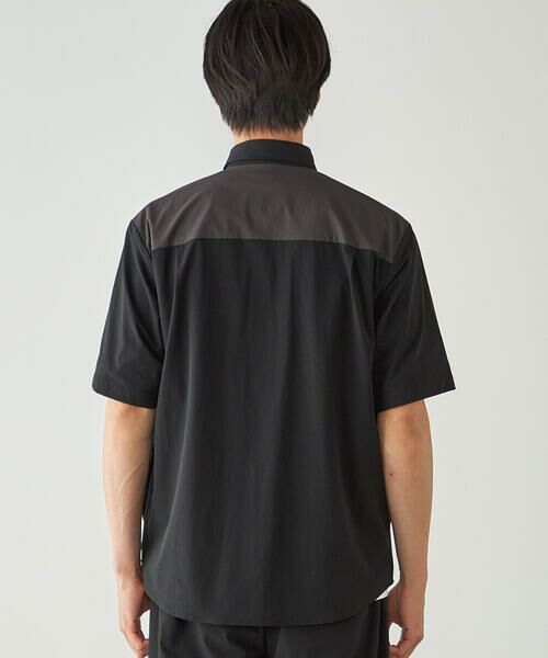 COMME CA ISM / コムサイズム シャツ・ブラウス | リップストップ ナイロンストレッチ 半袖ブロッキングシャツ / セットアップ対応 | 詳細13