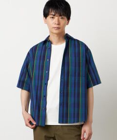 COMME CA ISM / コムサイズム シャツ・ブラウス | コットン マドラスチェック ショートポイント半袖シャツ