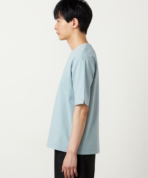 COMME CA ISM / コムサイズム Tシャツ | 【接触冷感】USAコットン フェイクレイヤード キーネックTシャツ | 詳細17