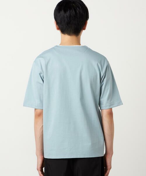 COMME CA ISM / コムサイズム Tシャツ | 【接触冷感】USAコットン フェイクレイヤード キーネックTシャツ | 詳細18