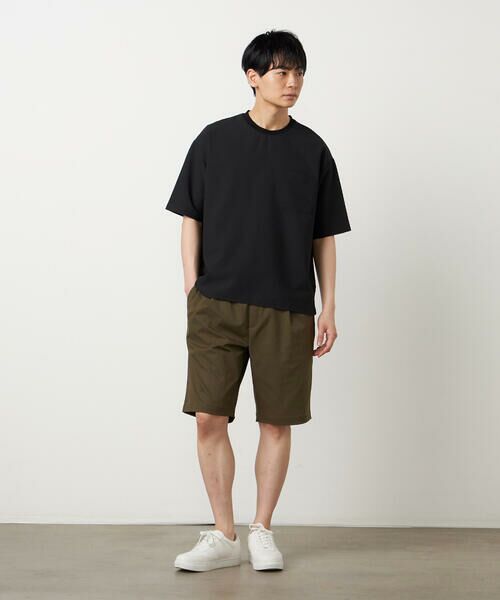 COMME CA ISM / コムサイズム Tシャツ | ポリエステル シアサッカー 布帛Tシャツ | 詳細1