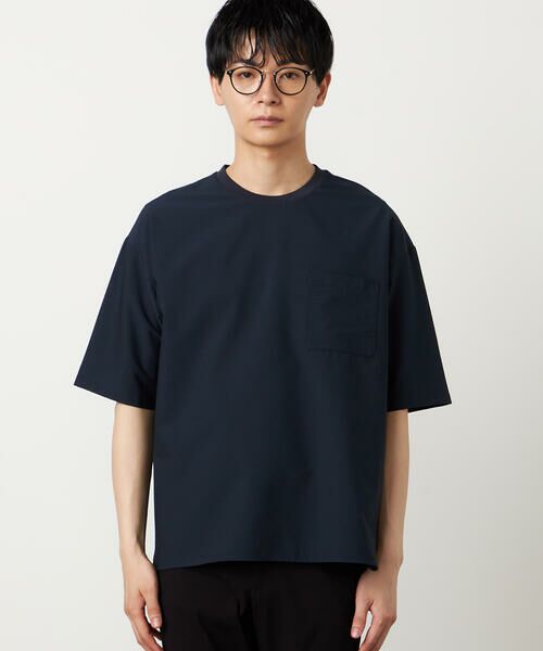 COMME CA ISM / コムサイズム Tシャツ | ポリエステル シアサッカー 布帛Tシャツ | 詳細8