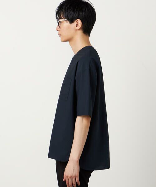 COMME CA ISM / コムサイズム Tシャツ | ポリエステル シアサッカー 布帛Tシャツ | 詳細9