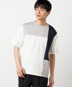 COMME CA ISM / コムサイズム Tシャツ | 【接触冷感】USAコットン ブロッキングTシャツ