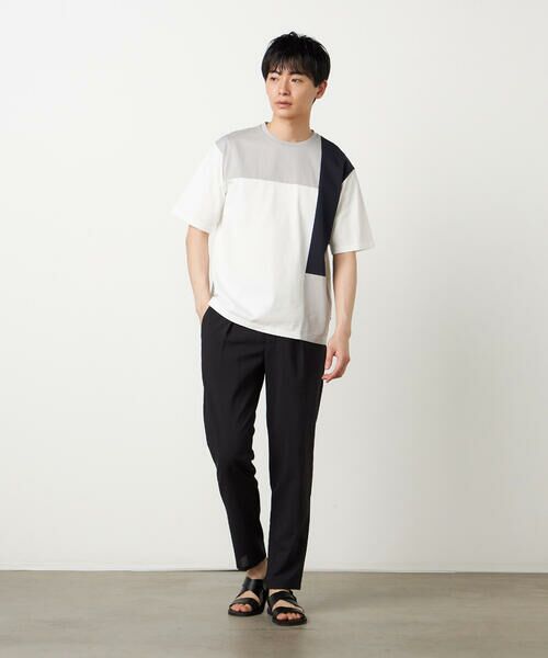 COMME CA ISM / コムサイズム Tシャツ | 【接触冷感】USAコットン ブロッキングTシャツ | 詳細1