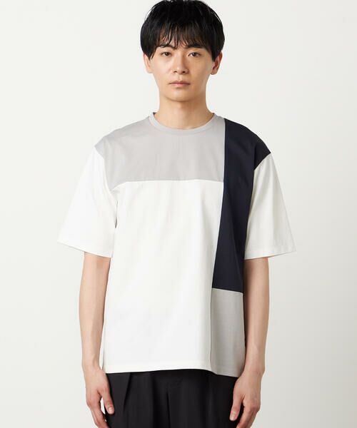 COMME CA ISM / コムサイズム Tシャツ | 【接触冷感】USAコットン ブロッキングTシャツ | 詳細4