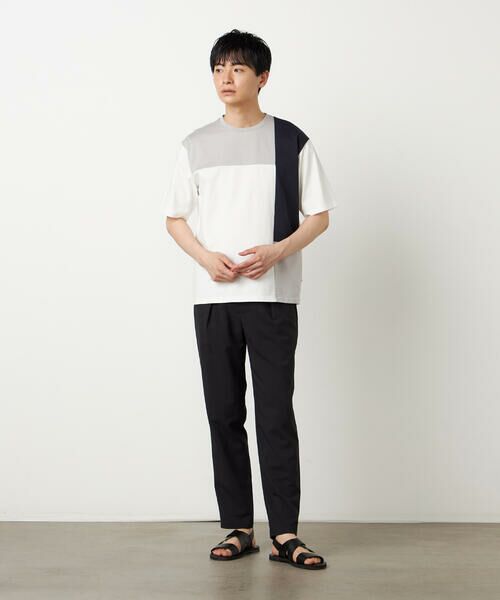 COMME CA ISM / コムサイズム Tシャツ | 【接触冷感】USAコットン ブロッキングTシャツ | 詳細2