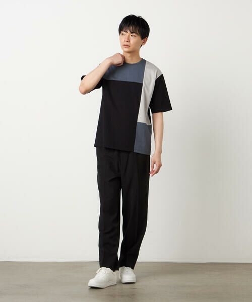 COMME CA ISM / コムサイズム Tシャツ | 【接触冷感】USAコットン ブロッキングTシャツ | 詳細13