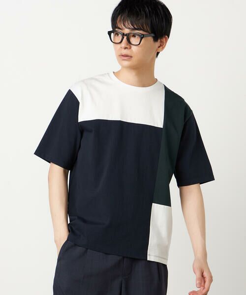 COMME CA ISM / コムサイズム Tシャツ | 【接触冷感】USAコットン ブロッキングTシャツ | 詳細18