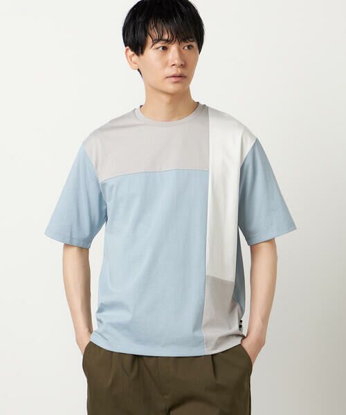 COMME CA ISM / コムサイズム Tシャツ | 【接触冷感】USAコットン ブロッキングTシャツ | 詳細22