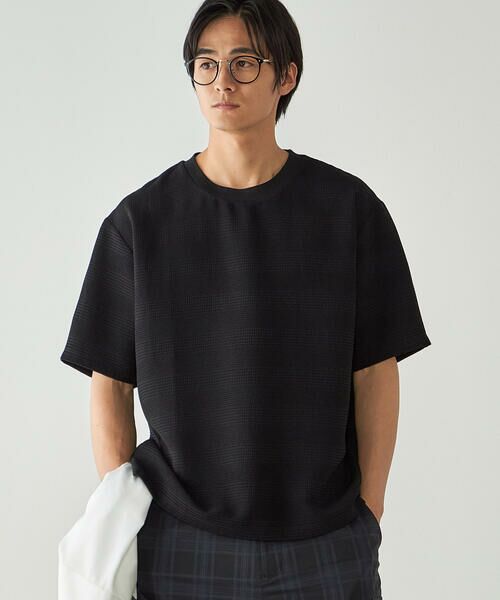 COMME CA ISM / コムサイズム Tシャツ | リンクスボーダーTシャツ(ブラック)