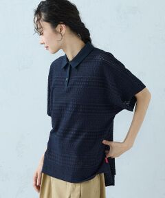 COMME CA ISM / コムサイズム ポロシャツ | カットジャガード ポロシャツ