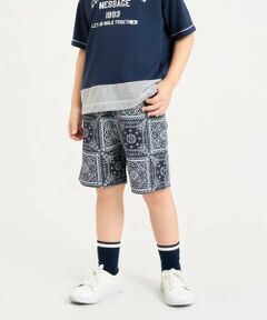 COMME CA ISM / コムサイズム ショート・ハーフ・半端丈パンツ | バンダナ柄プリント ハーフパンツ
