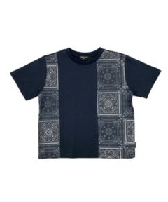 COMME CA ISM / コムサイズム Tシャツ | バンダナ柄プリント 切替半袖Tシャツ