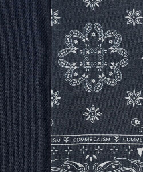 COMME CA ISM / コムサイズム Tシャツ | バンダナ柄プリント 切替半袖Tシャツ | 詳細9