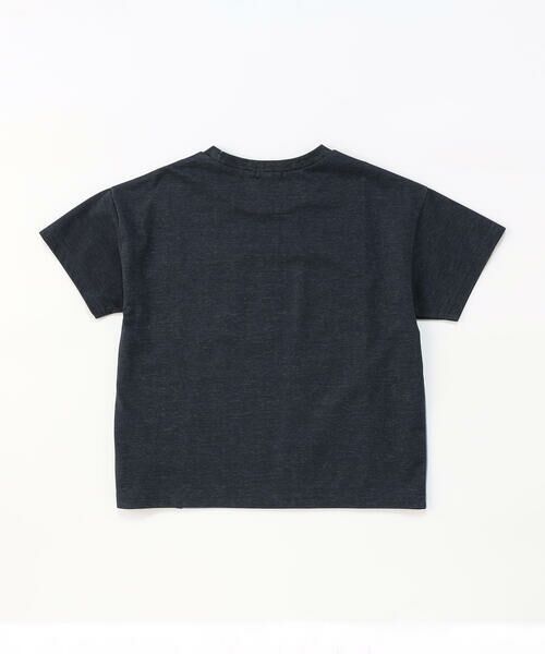COMME CA ISM / コムサイズム Tシャツ | デニムライクジャージー 切替半袖Tシャツ | 詳細1
