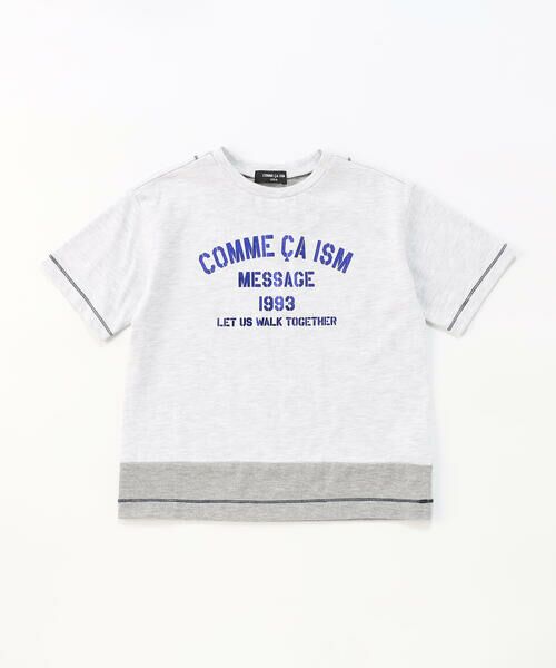 COMME CA ISM / コムサイズム Tシャツ | 箔プリント 半袖Tシャツ | 詳細1
