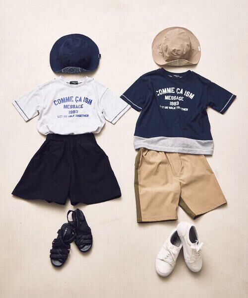 COMME CA ISM / コムサイズム Tシャツ | 箔プリント 半袖Tシャツ | 詳細4