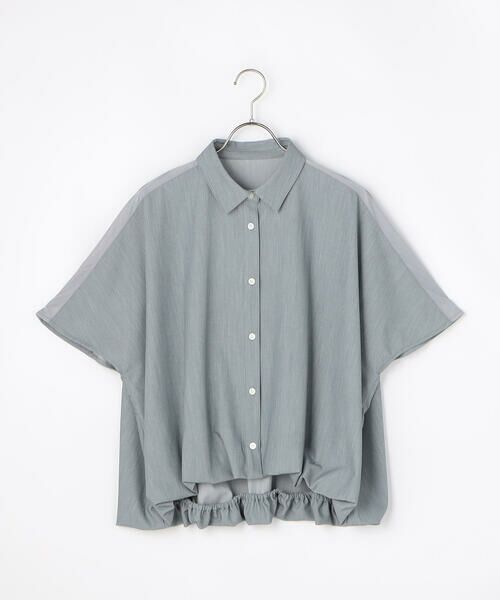 COMME CA ISM / コムサイズム シャツ・ブラウス | 【セットアップ対応】シアー切り替え バルーンヘムショートスリーブシャツ | 詳細10
