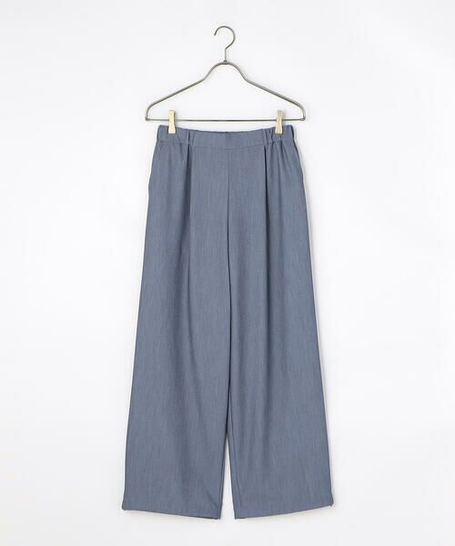 COMME CA ISM / コムサイズム その他パンツ | 【セットアップ対応】ワイドテーパード タックギャザーイージーパンツ(ネイビー)