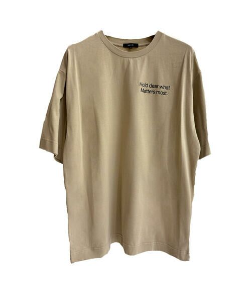 COMME CA ISM / コムサイズム カットソー | ビッグ Tシャツ(ベージュ)