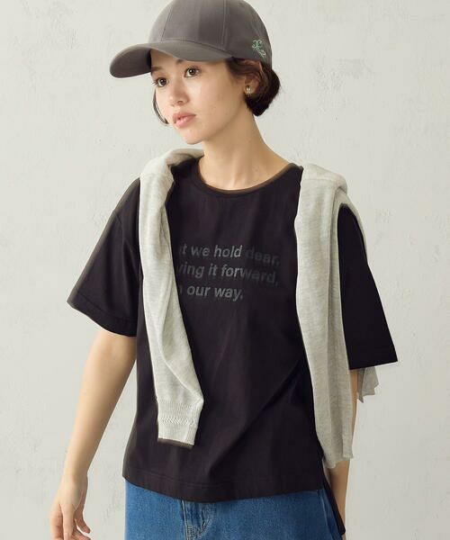 COMME CA ISM / コムサイズム カットソー | グリッターラメ Tシャツ | 詳細21