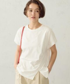 COMME CA ISM / コムサイズム カットソー | 【接触冷感】アシンメトリータックTシャツ
